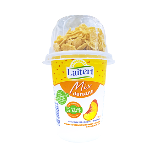 Yogurt mix con cereal, durazno